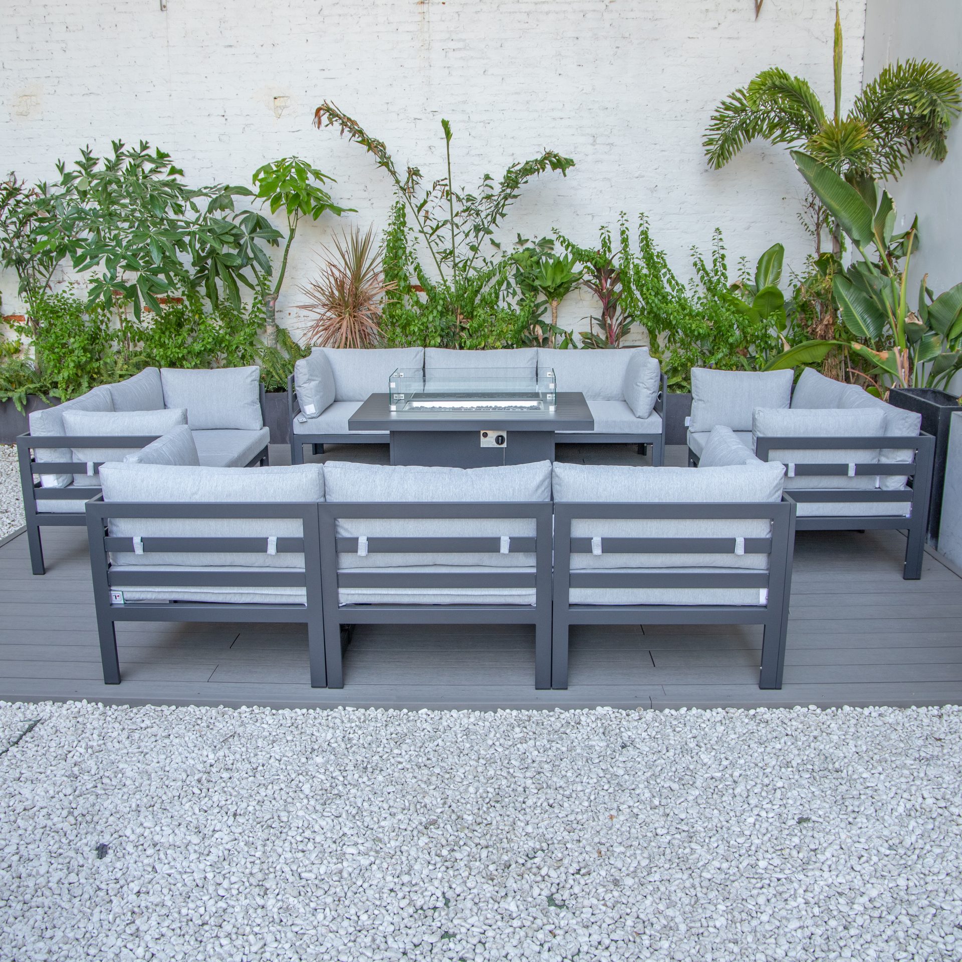 Cheltenham Aluminium 10 Seater Sofa Set With Fire Pit - Image 2