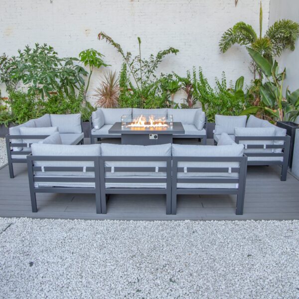 Cheltenham Aluminium 10 Seater Sofa Set With Fire Pit