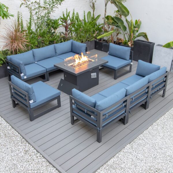 Cheltenham 8-Seater Modular Sofa Set with Fire Pit
